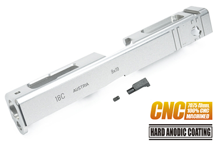 Guarder Guarder 7075 Aluminum CNC Slide for Marui G18C (2023 New Version/Silver) - Click Image to Close
